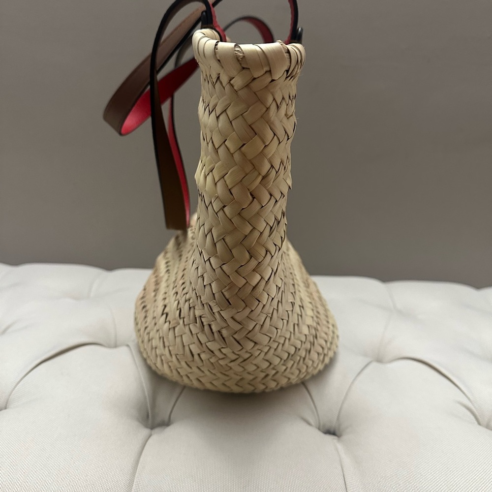 Authentic Christian Louboutin Brown Shoulder Bag with Red Accents - Picture 6 of 7